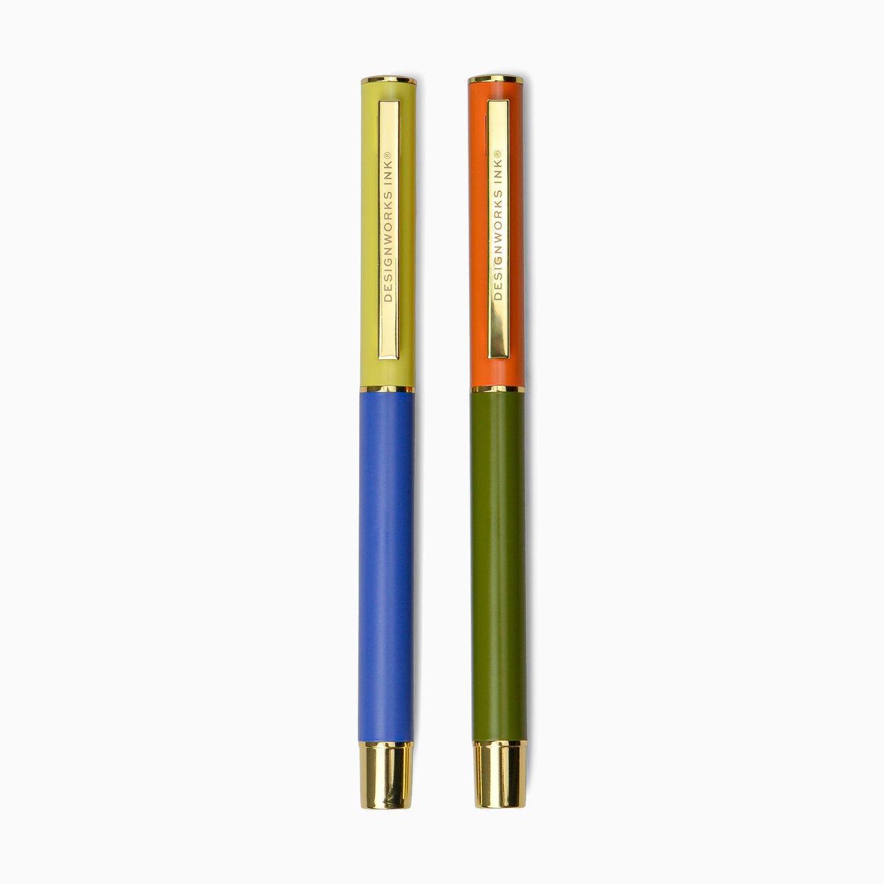 Set of Pens-DCBS-1013EU - Set of 2 Ink Pens Cobalt & Green-Designworks Collective