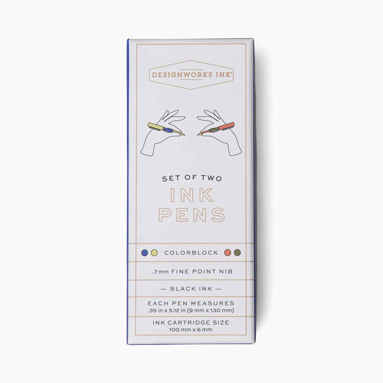 Set of Pens-DCBS-1013EU - Set of 2 Ink Pens Cobalt & Green-Designworks Collective