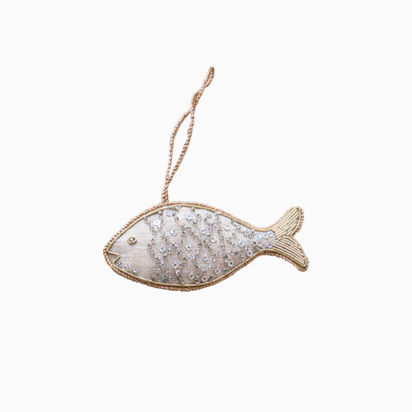 Decoration-DFSH01NAT - Handmade Fish Decoration-Katie Larmour Linen