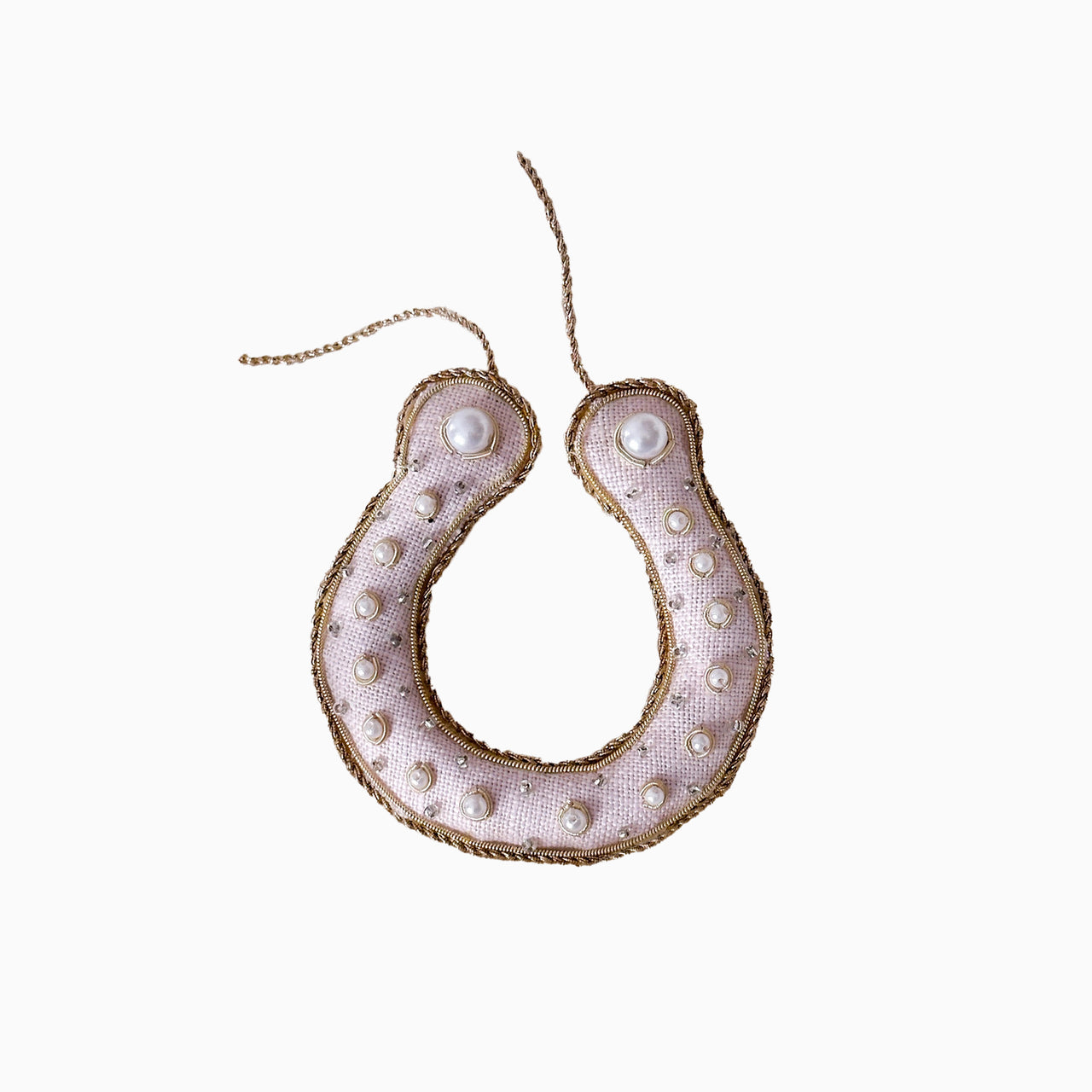Decoration-DHRSESHE01PNK1 - Handmade Horseshoe Decoration-Katie Larmour Linen