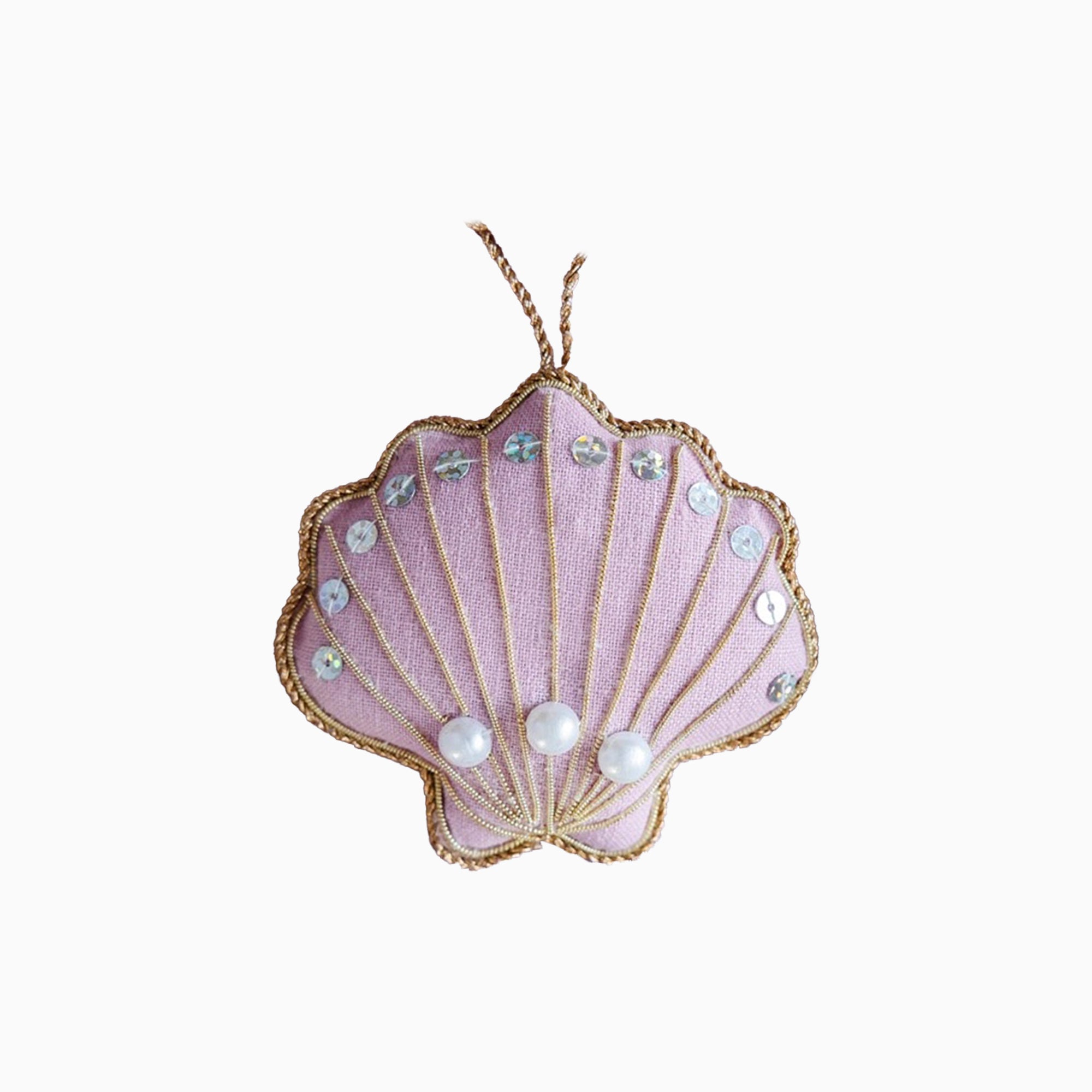 Decoration-DSHELL01PUR7 - Handmade Shell Decoration-Katie Larmour Linen