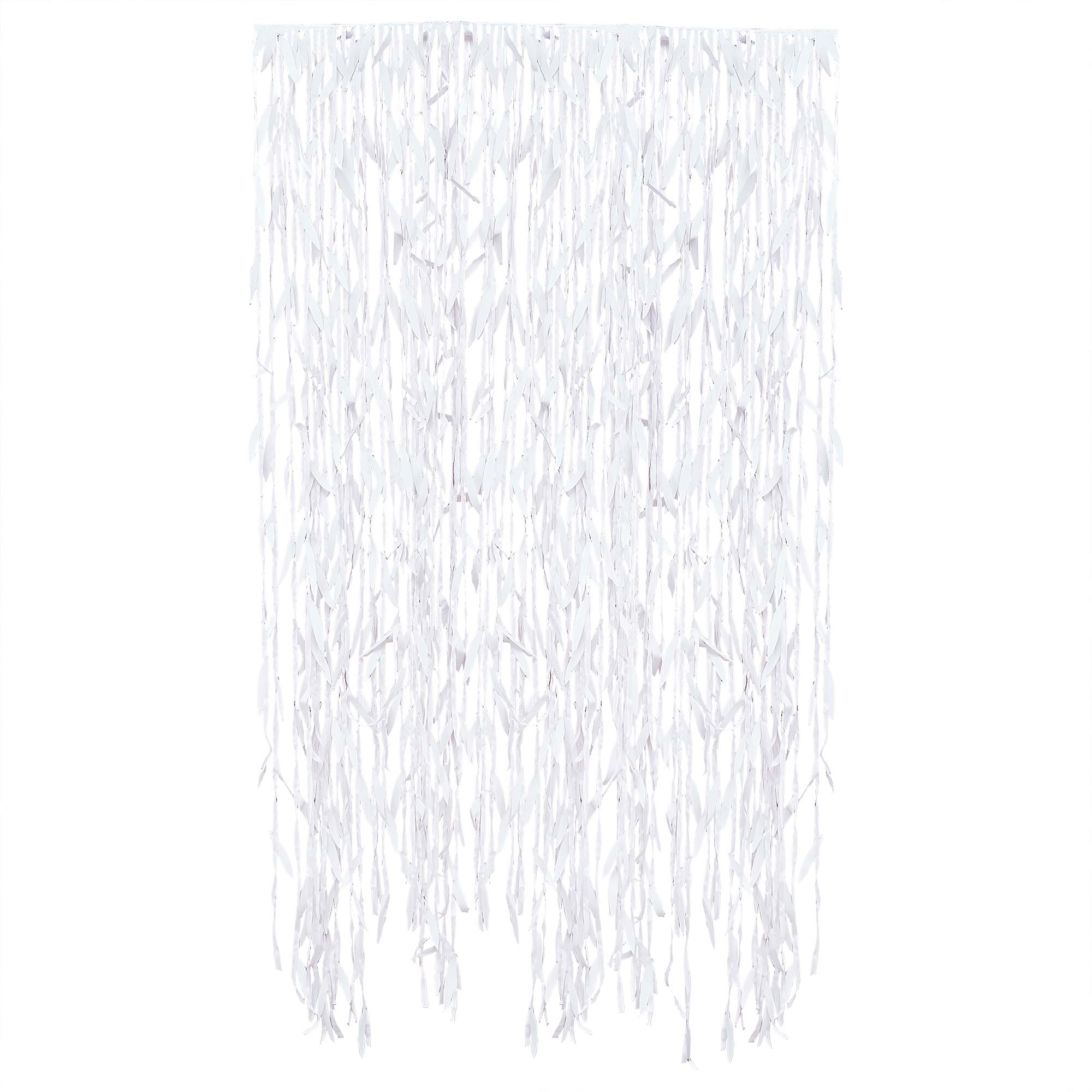 Decoration-BRA-336 - White Leaf Ribbon Backdrop-Whistlefish