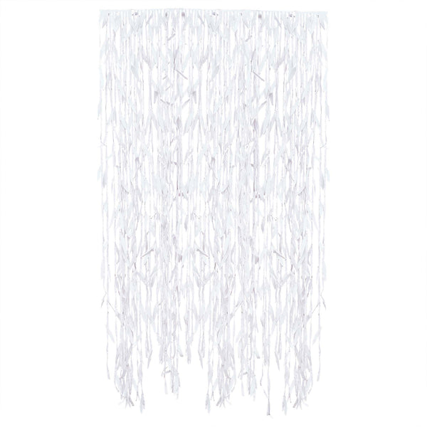 Decoration-BRA-336 - White Leaf Ribbon Backdrop-Whistlefish