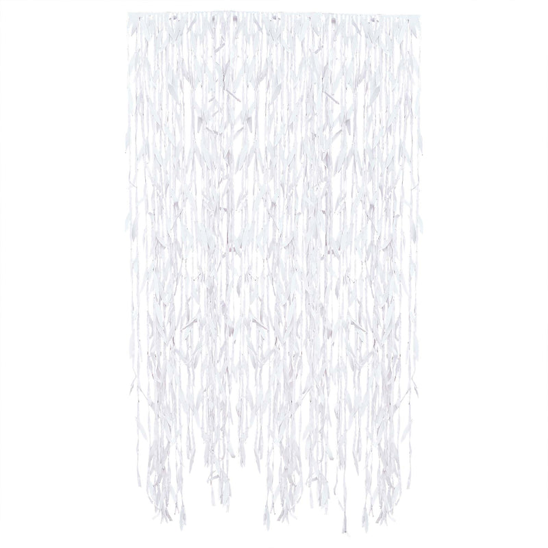 Decoration-BRA-336 - White Leaf Ribbon Backdrop-Whistlefish