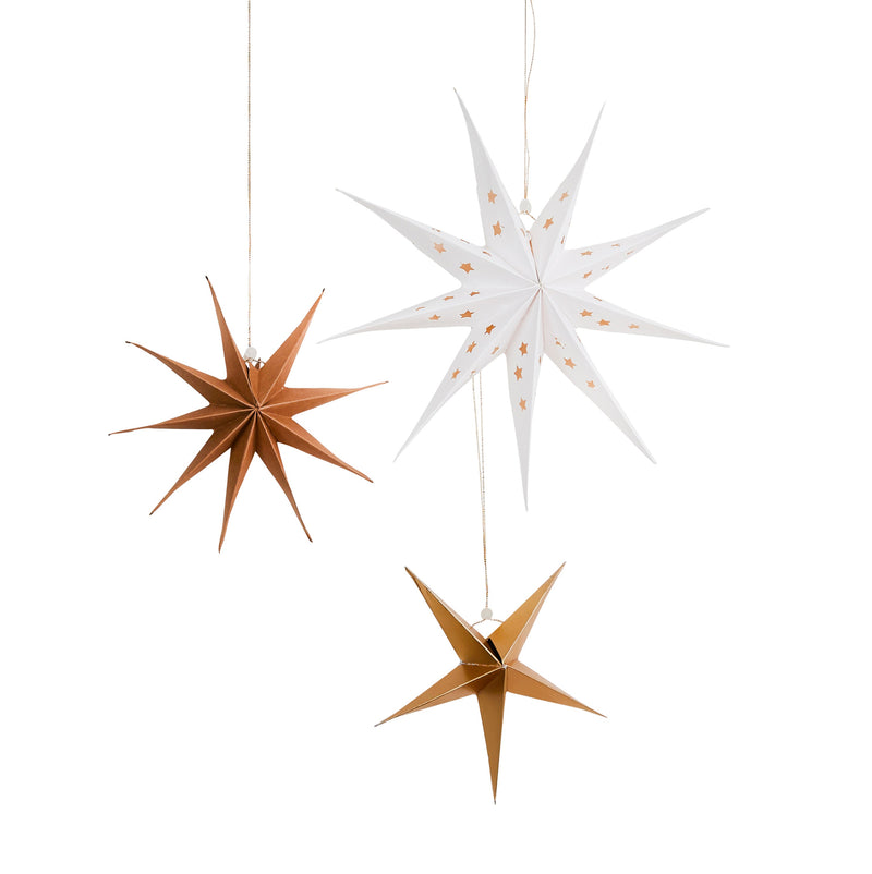 Decoration - HBFF119 - Hanging Star Set (3 Pack) - Hanging Star Set (3 Pack) - Whistlefish