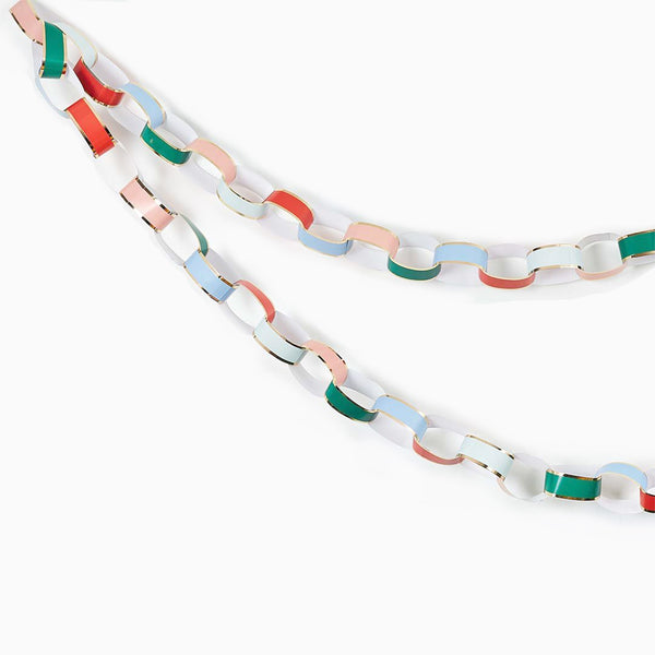 Decoration-HBMC103 - Pastel & Gold Paper Chains-Hootyballoo