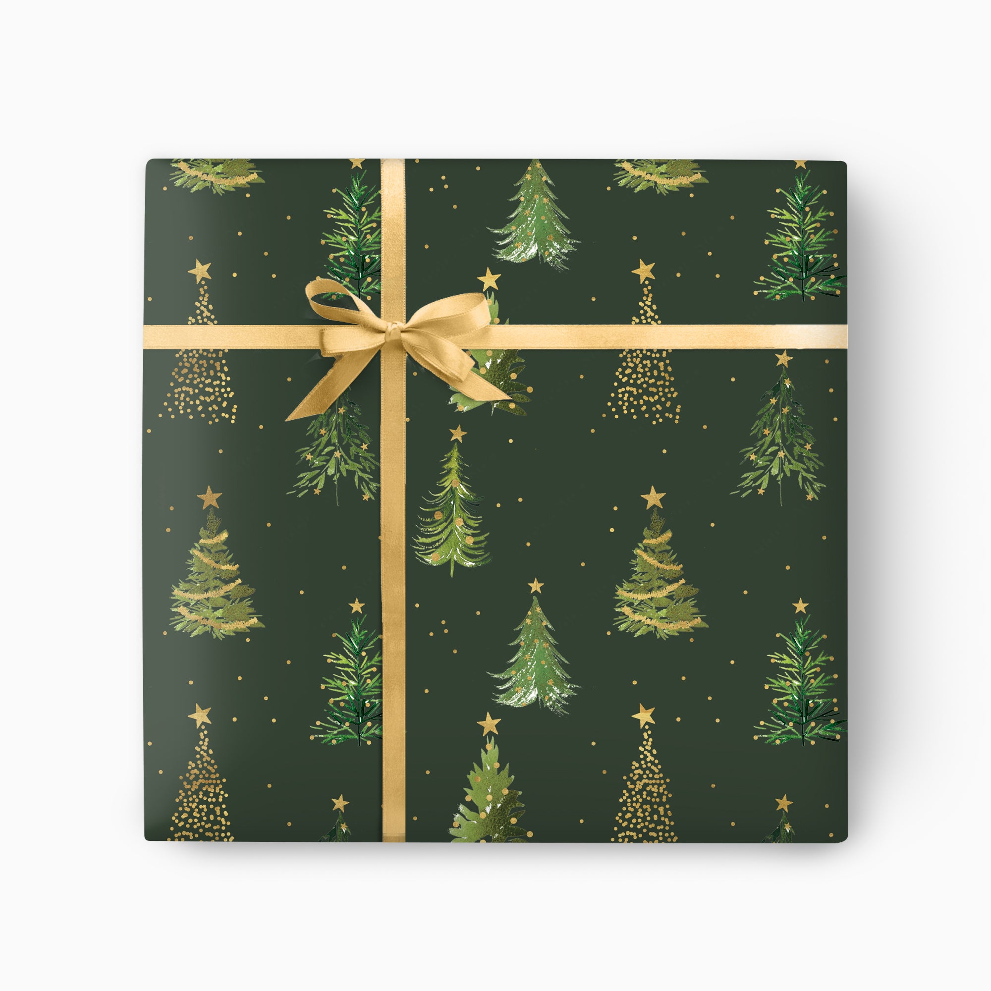 FCWP004 - Evergreen Foiled Wrapping Paper
