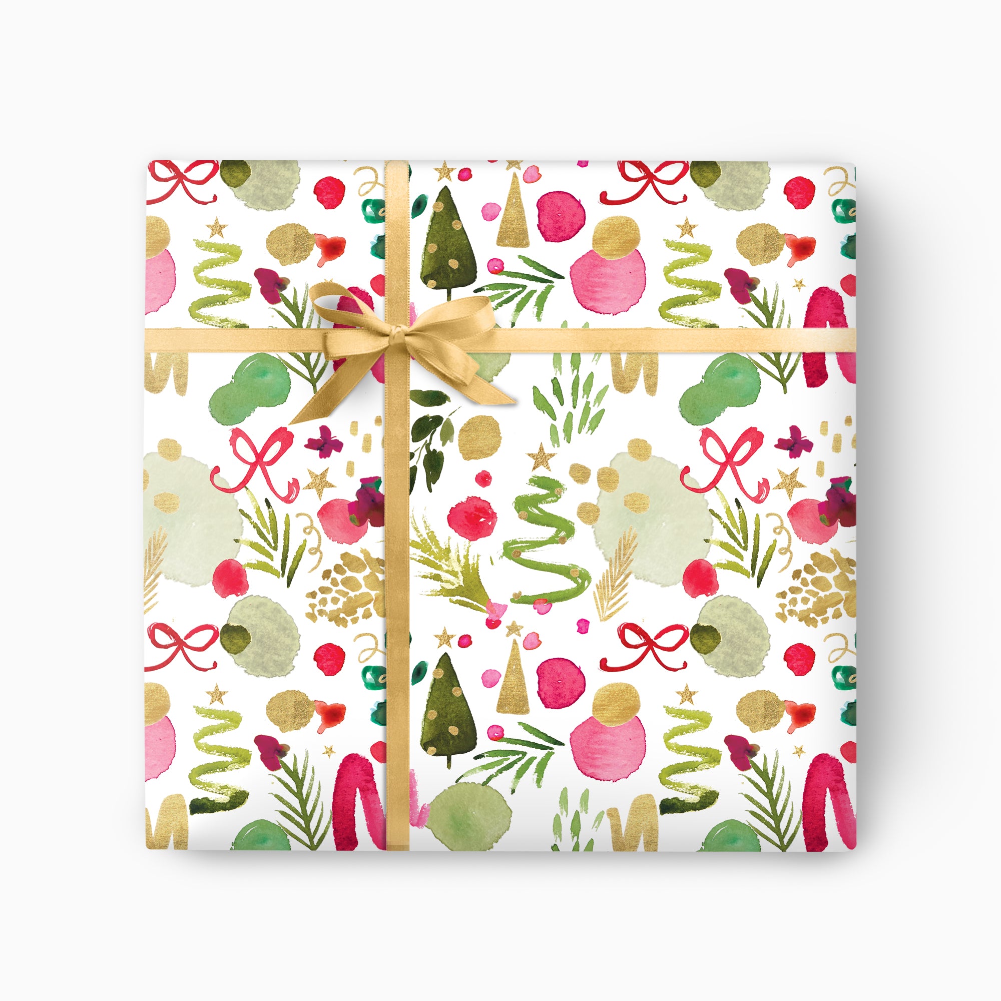 FCWP005 - Merry And Bright Foiled Wrapping Paper