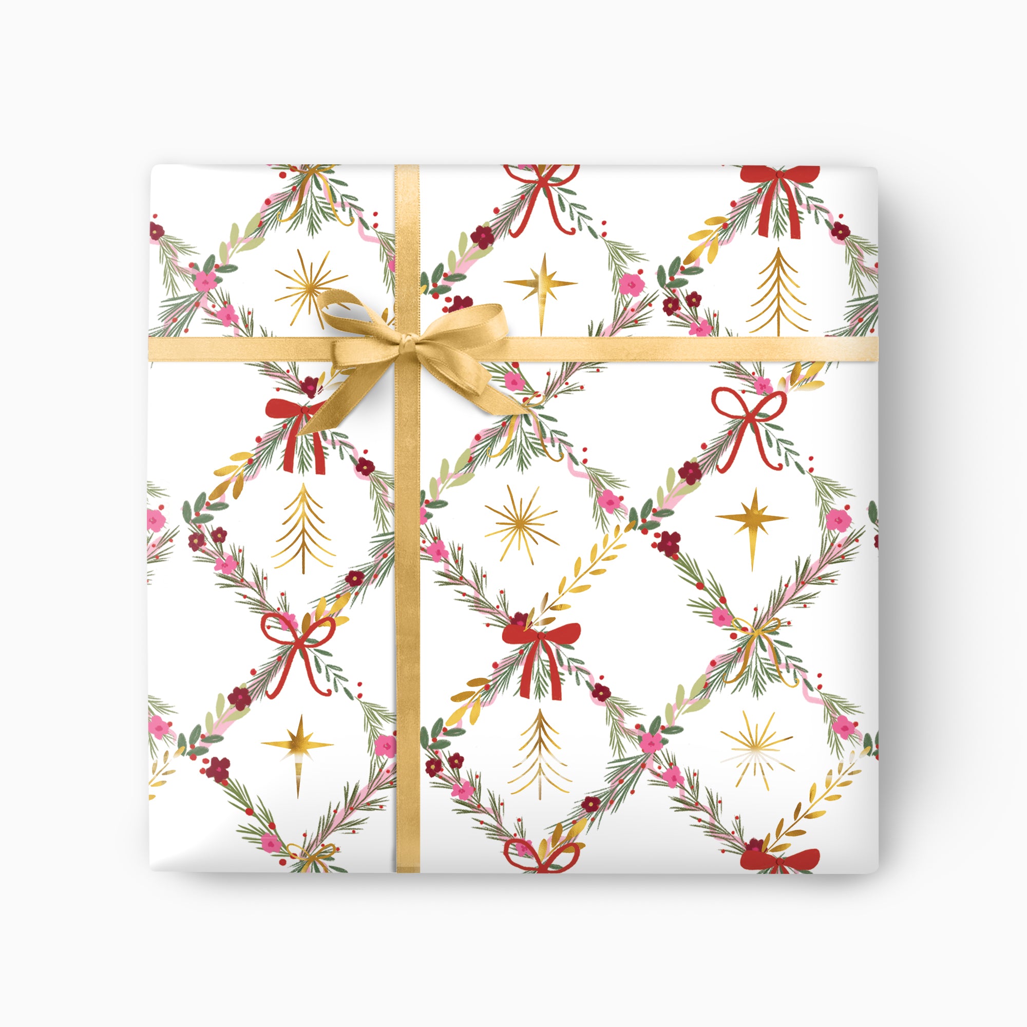 FCWP008 - Winter Garland Foiled Wrapping Paper