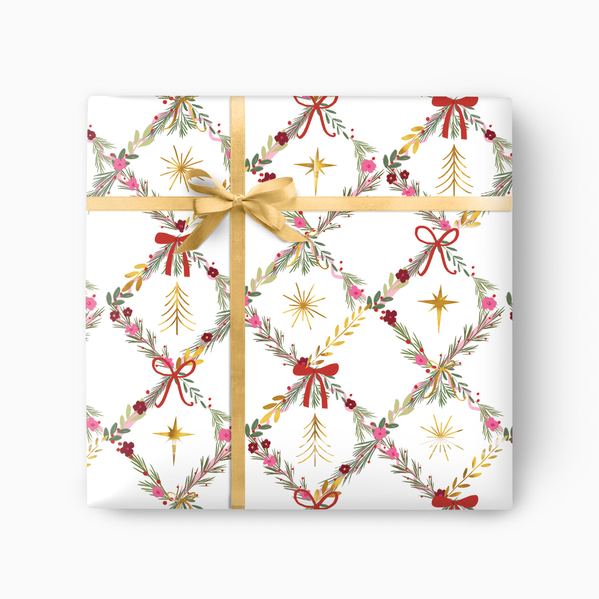 FCWP008 - Winter Garland Foiled Wrapping Paper