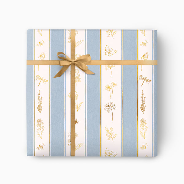 FWP001 - Golden Blooms Foiled Wrapping Paper Sheet