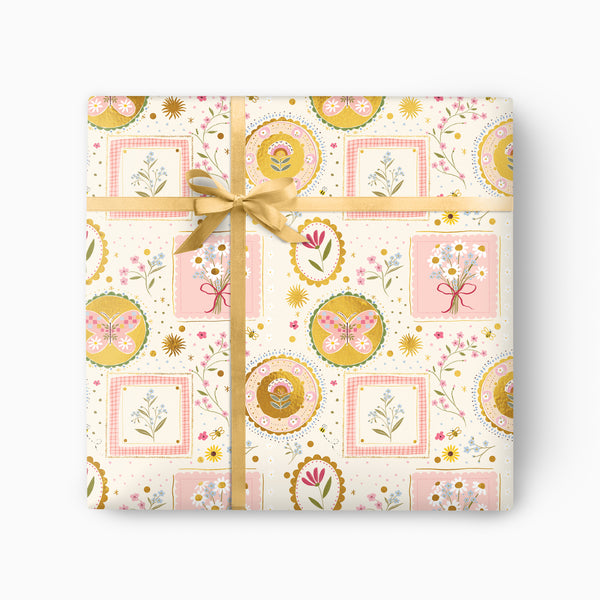 FWP003 - Garden Frames Foiled Wrapping Paper Sheet