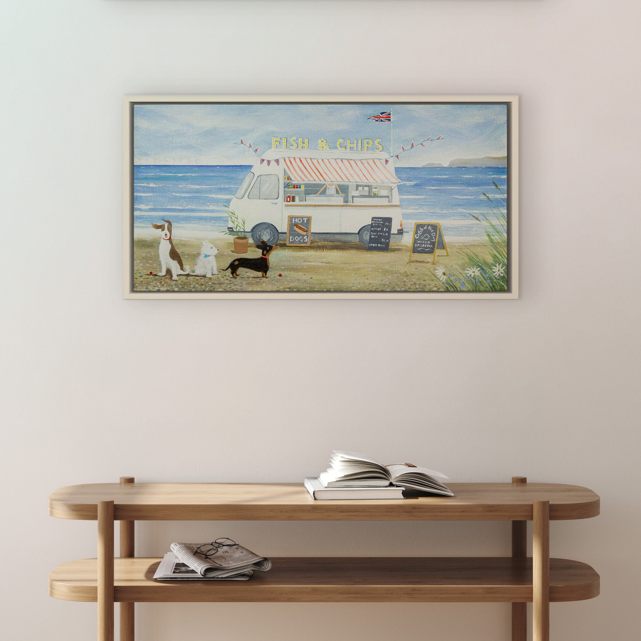 Canvas-HCC356F - First In Line Framed Canvas-Hannah Cole