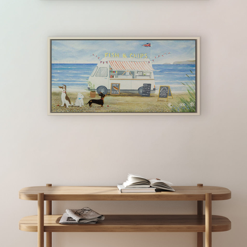 Canvas-HCC356F - First In Line Framed Canvas-Hannah Cole