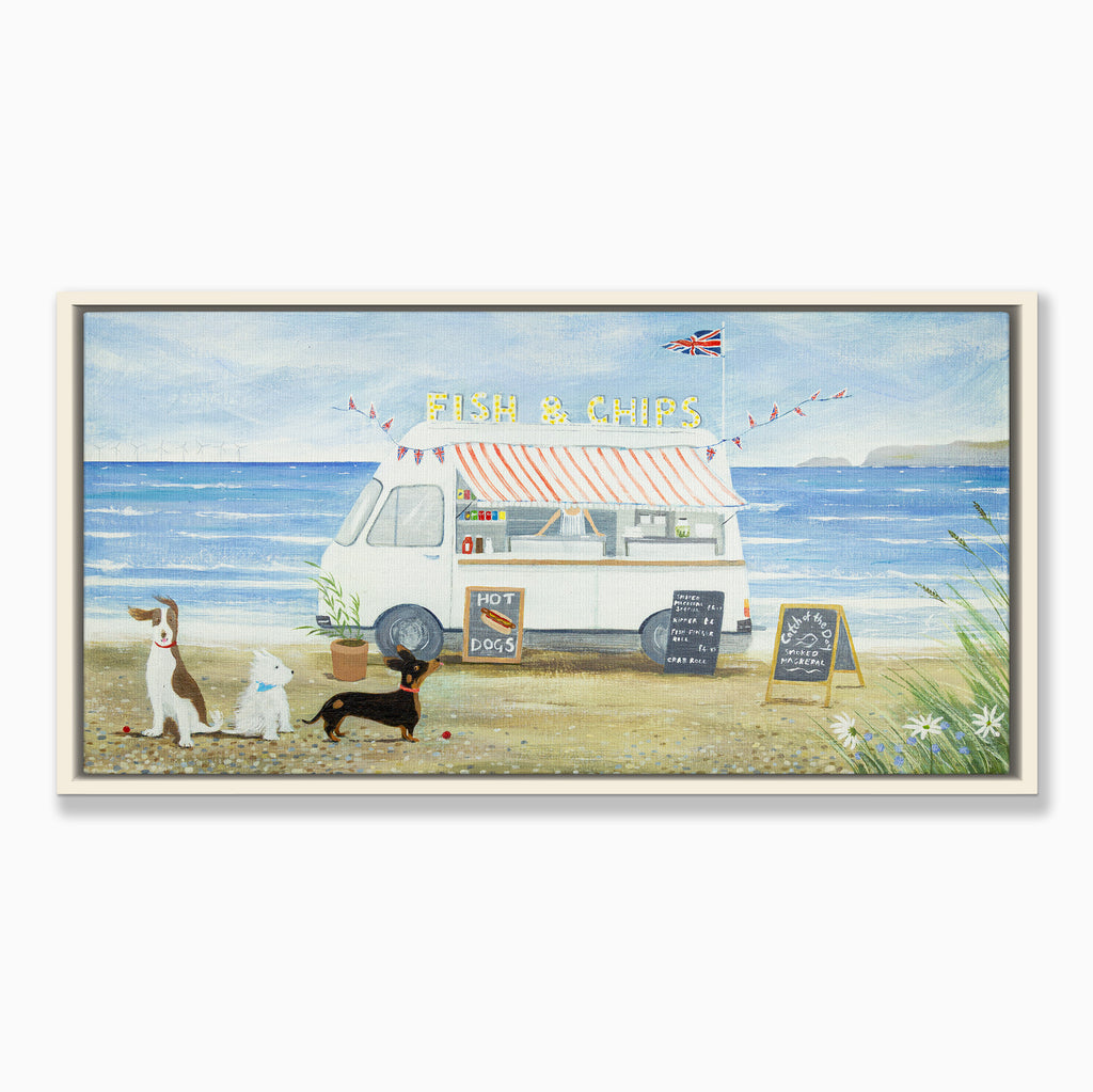 Canvas-HCC356F - First In Line Framed Canvas-Hannah Cole