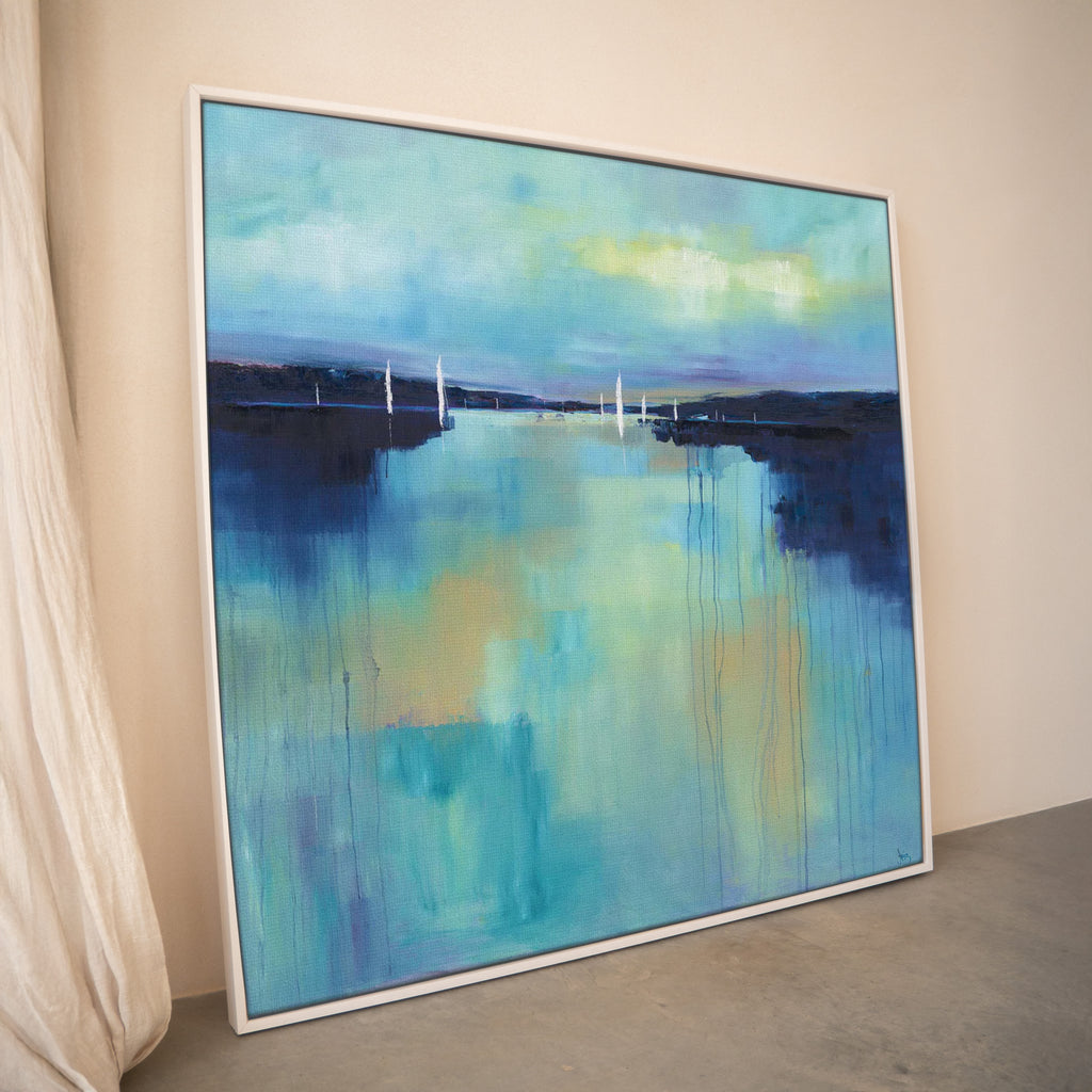 Canvas-ICC124F - New Horizons Large Framed Canvas-Iris Clelford