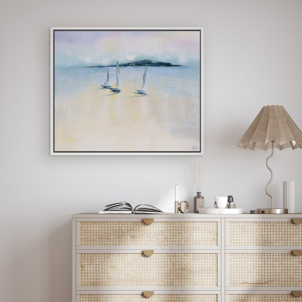 Canvas-ICC132F - Home Waters Framed Canvas-Iris Clelford