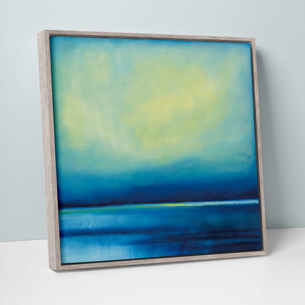 Canvas-ICC51F - Aqua Skies Marazion Marshes Framed Canvas-Whistlefish