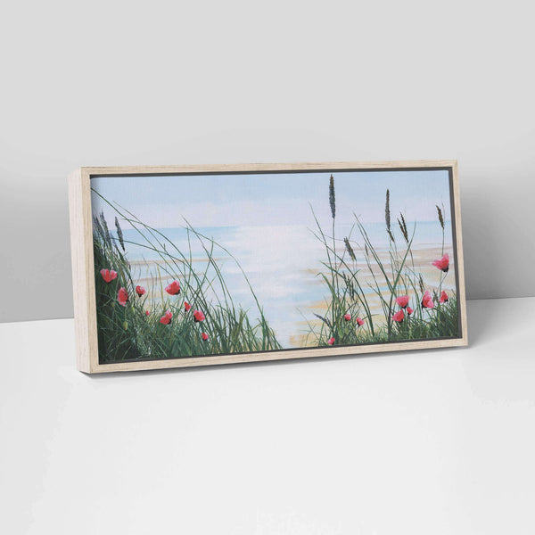 Canvas-ICC52 - Wild Poppies Large Framed Canvas-Whistlefish
