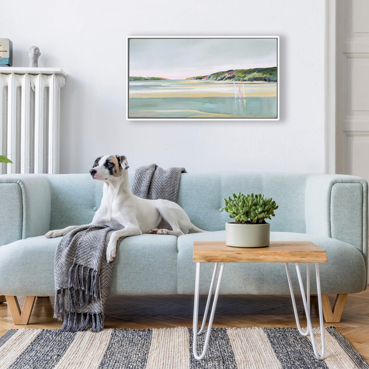 Canvas-ICC78F - Wait for the Turning Tide Framed Canvas-Whistlefish