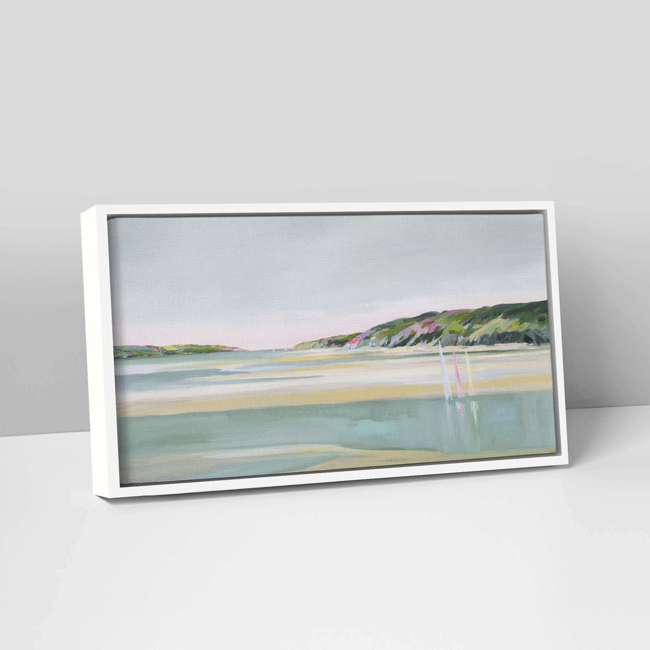 Canvas-ICC78F - Wait for the Turning Tide Framed Canvas-Whistlefish