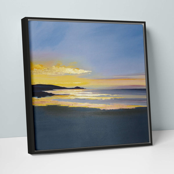 Canvas-ICC82F - The Sands of Perranuthnoe Framed Canvas-Whistlefish