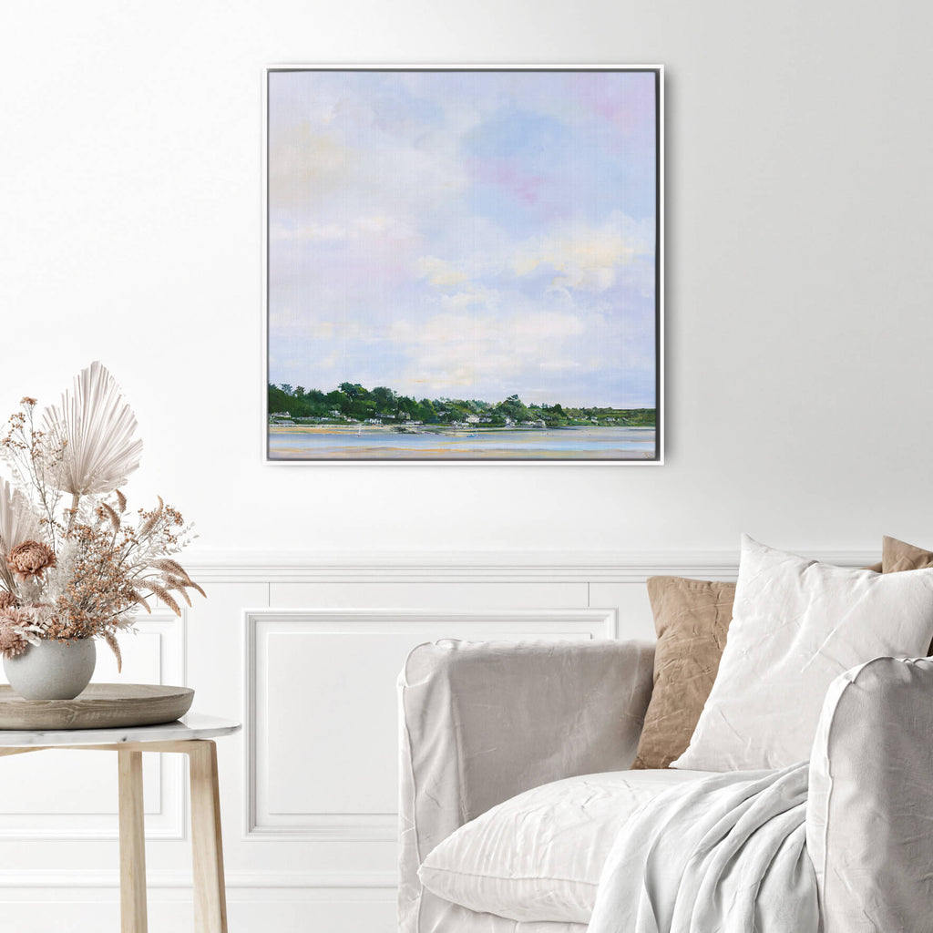 Canvas-ICC87F - Big Sky over Little Rock Framed Canvas-Whistlefish