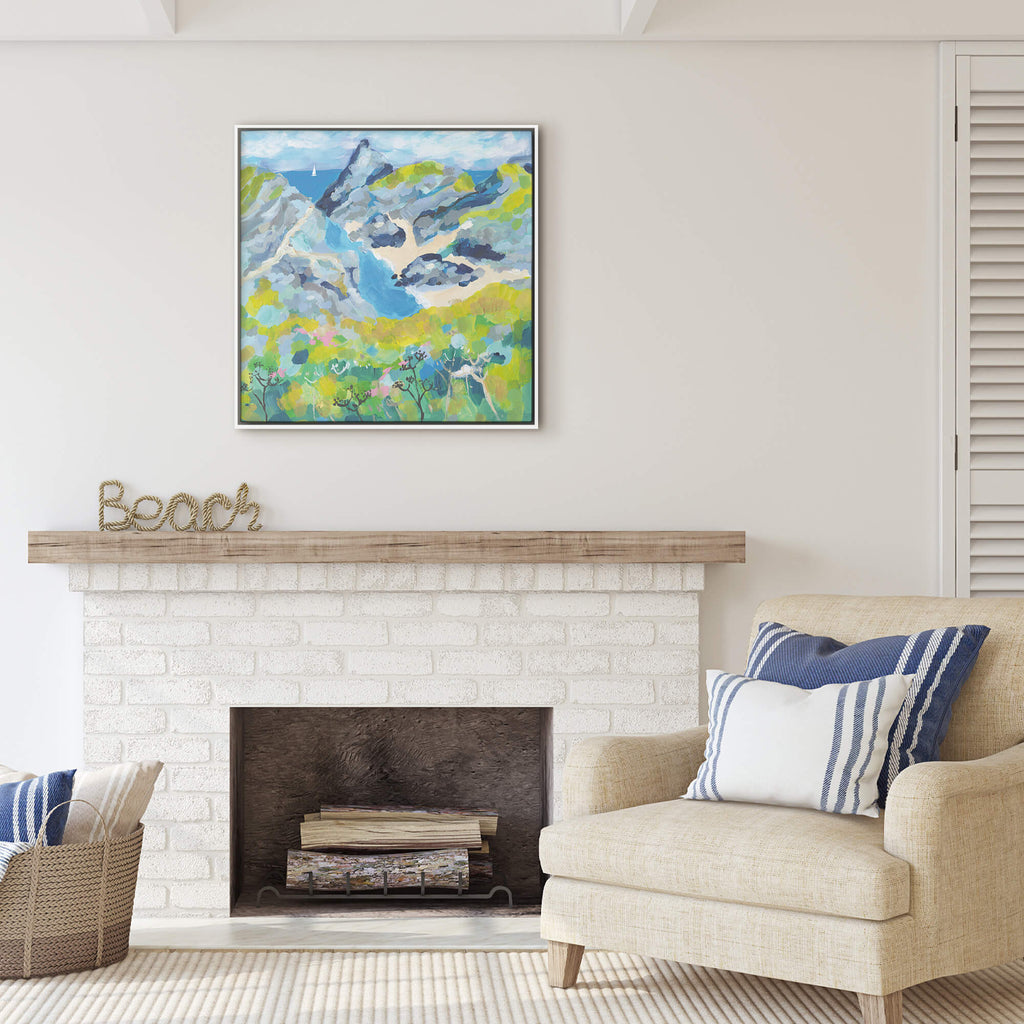 Canvas-LMIC01F - View to the Sea Framed Canvas-Whistlefish