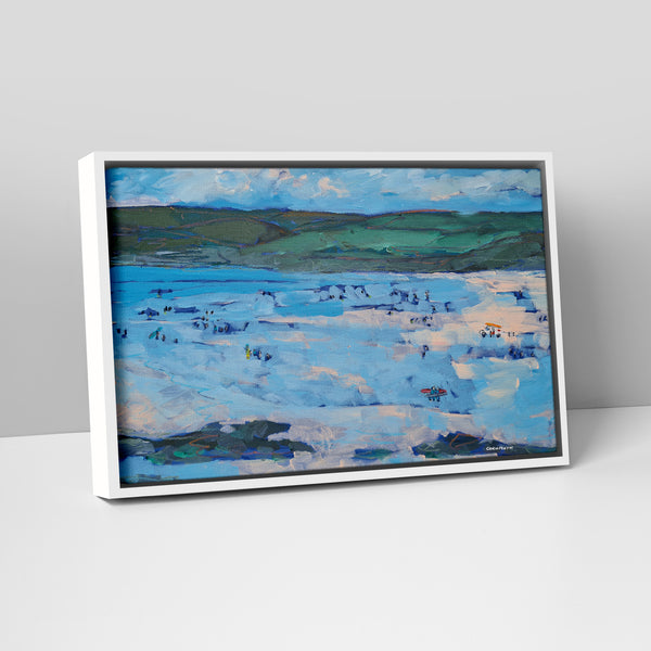 Framed Canvas-LNCC01F - Polzeath Large Framed Canvas-Whistlefish