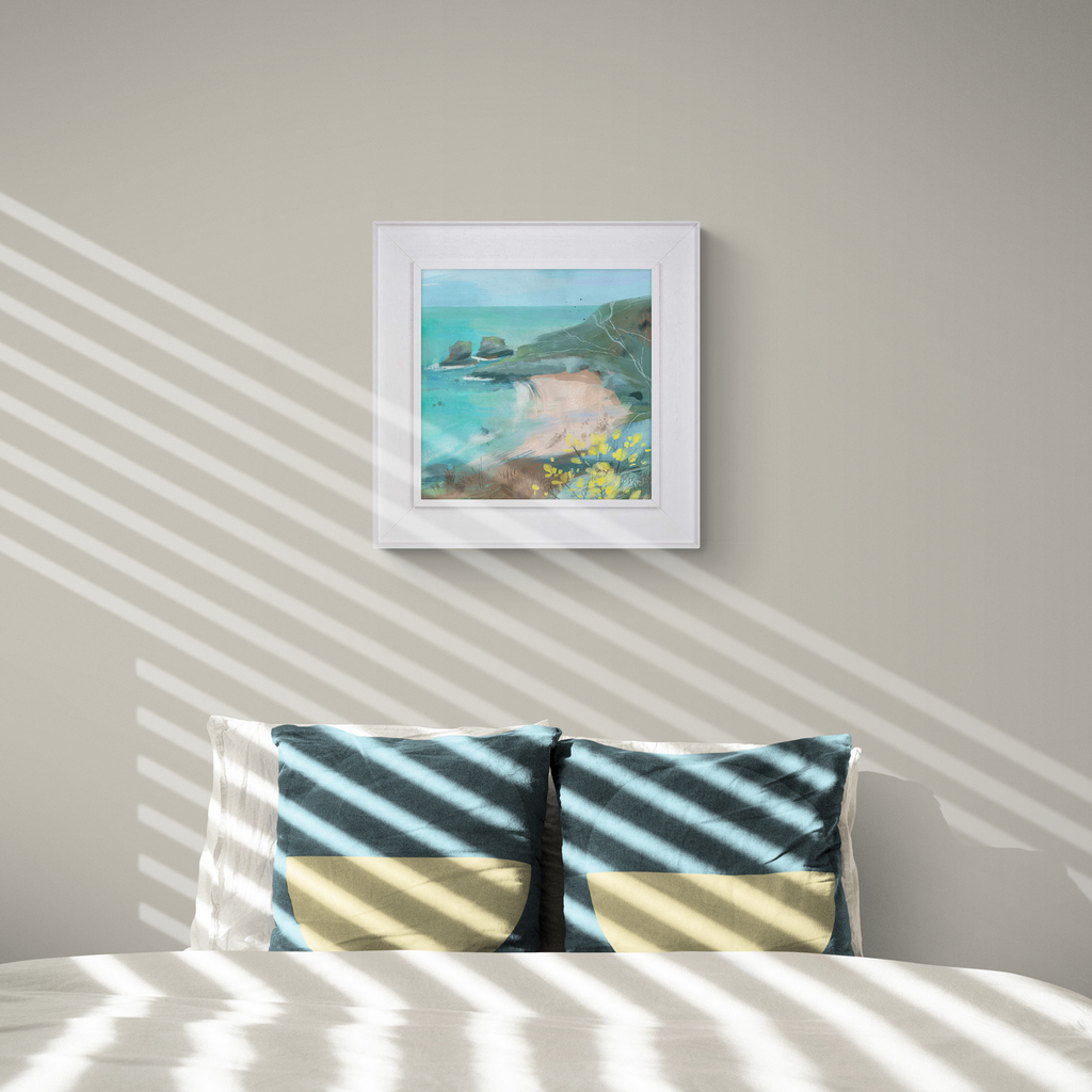 Canvas - WFC127F - Trevellas Porth Tray Framed Canvas - Trevellas Tray Framed Canvas - Whistlefish