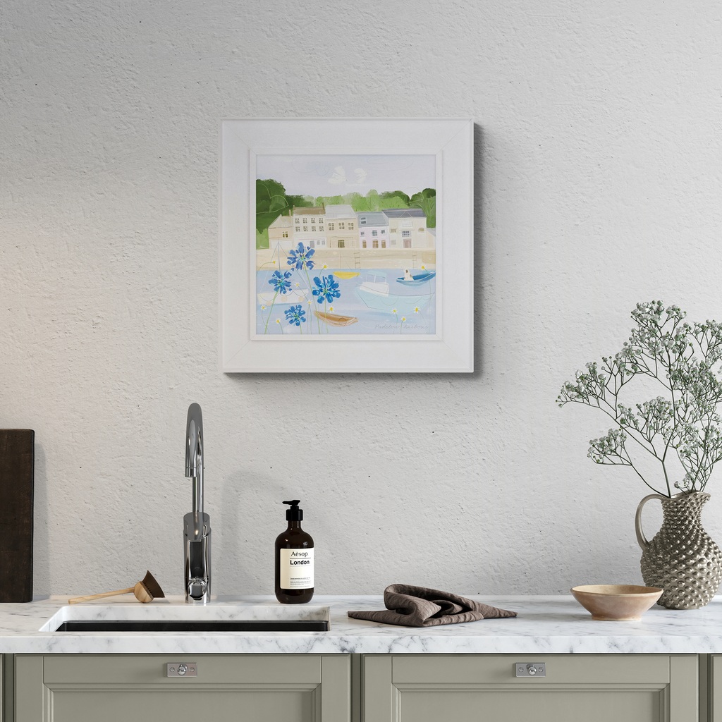 Framed Canvas - WFC131F - Padstow Harbour Tray Framed Canvas - Padstow Harbour Tray Framed Canvas - Whistlefish