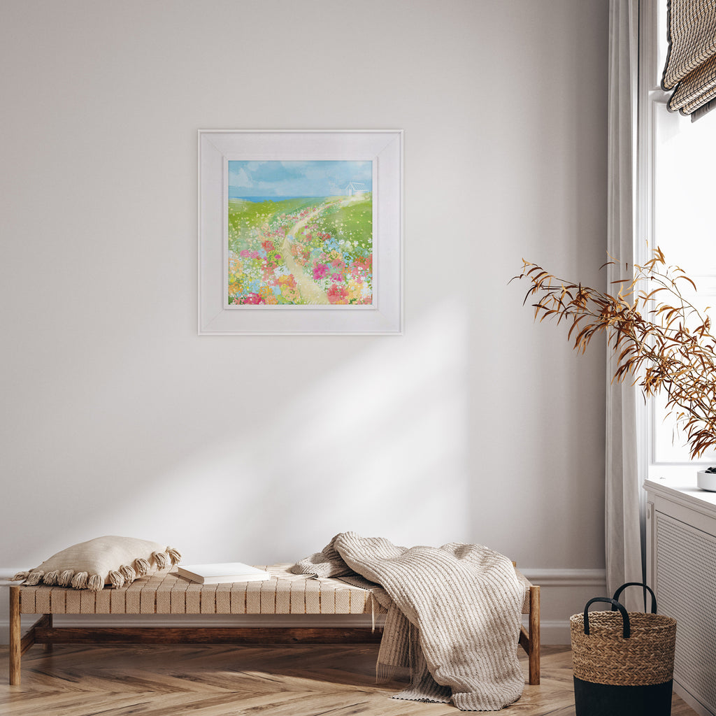 Canvas-WFC171F - Flower Fields Green House Framed Canvas-Whistlefish