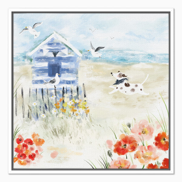 Canvas-WFC174F - Patch by the Beach Hut Framed Canvas-Whistlefish