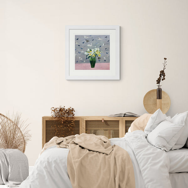 Framed Print - CHH08F - Bankside Winter Birds Large Framed Print - Bankside Winter Birds Large Framed Print - Whistlefish