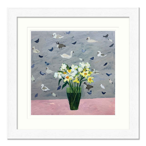 Framed Print - CHH08F - Bankside Winter Birds Large Framed Print - Bankside Winter Birds Large Framed Print - Whistlefish