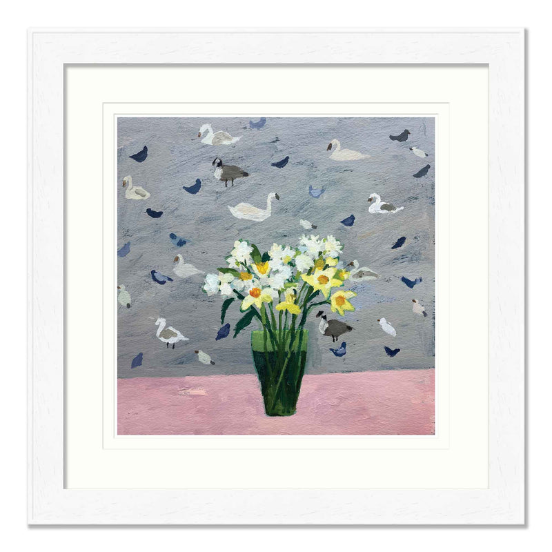 Framed Print - CHH08F - Bankside Winter Birds Large Framed Print - Bankside Winter Birds Large Framed Print - Whistlefish