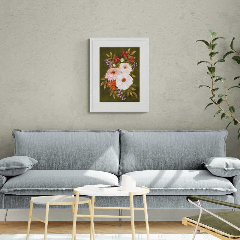 Framed Print - CHU01-WH - Mum's Bouquet Medium Framed Print - Mum's Bouquet Medium Framed Print - Whistlefish