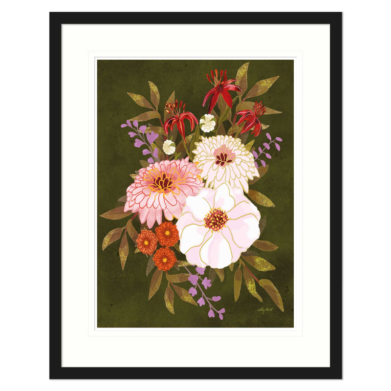 Framed Print-CHU10-BL - Mum's Bouquet Medium Framed Print-Whistlefish