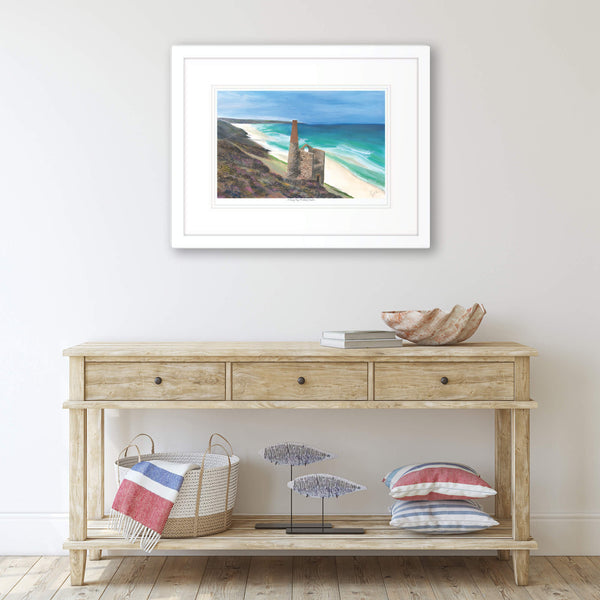 Framed Print-GH01F - A Sunny Day at Wheal Coates-Whistlefish