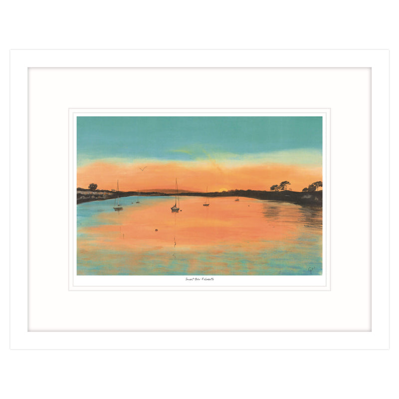 Framed Print-GH07F - Sunset Over Falmouth-Whistlefish