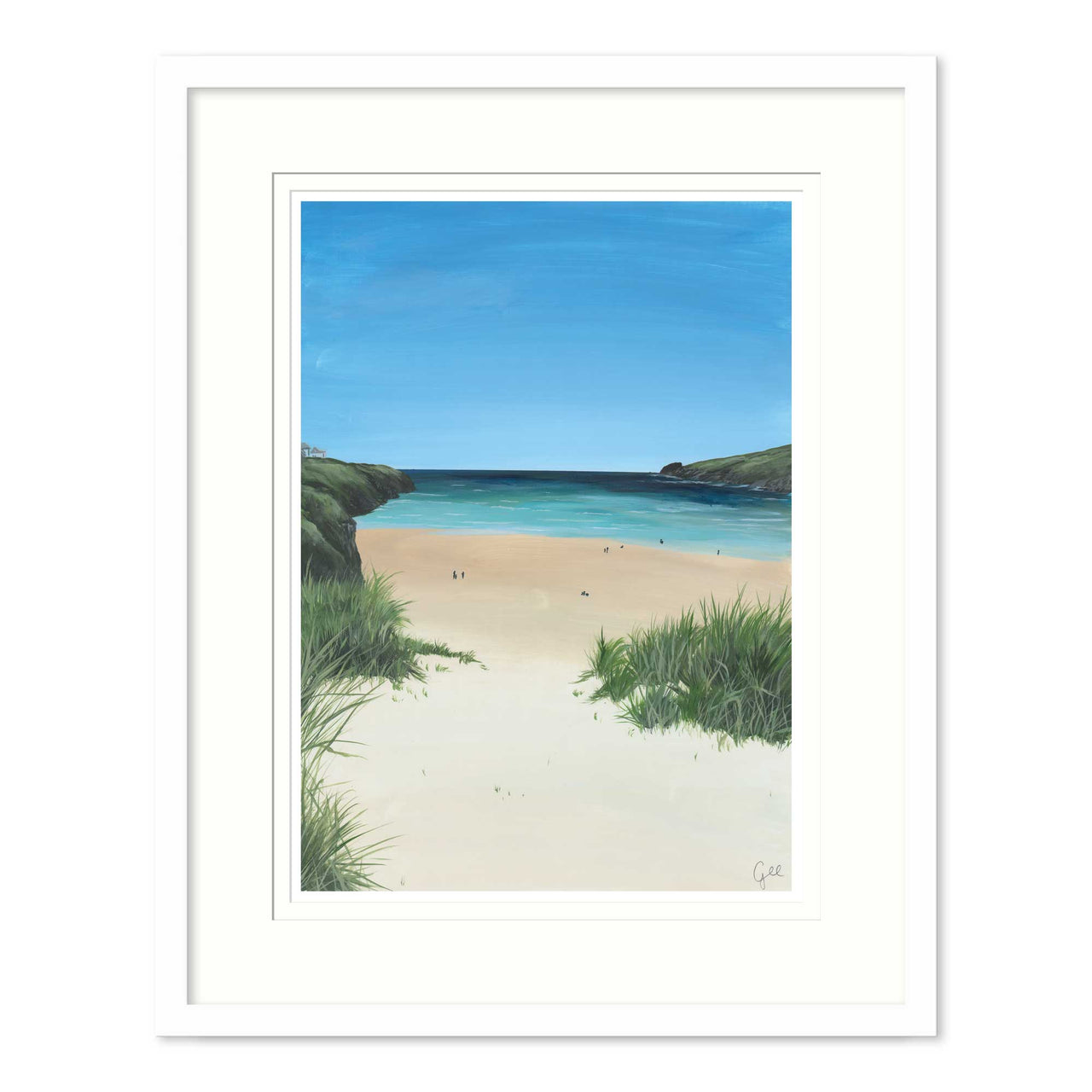 Framed Print-GH36F - Porthcothan-Whistlefish