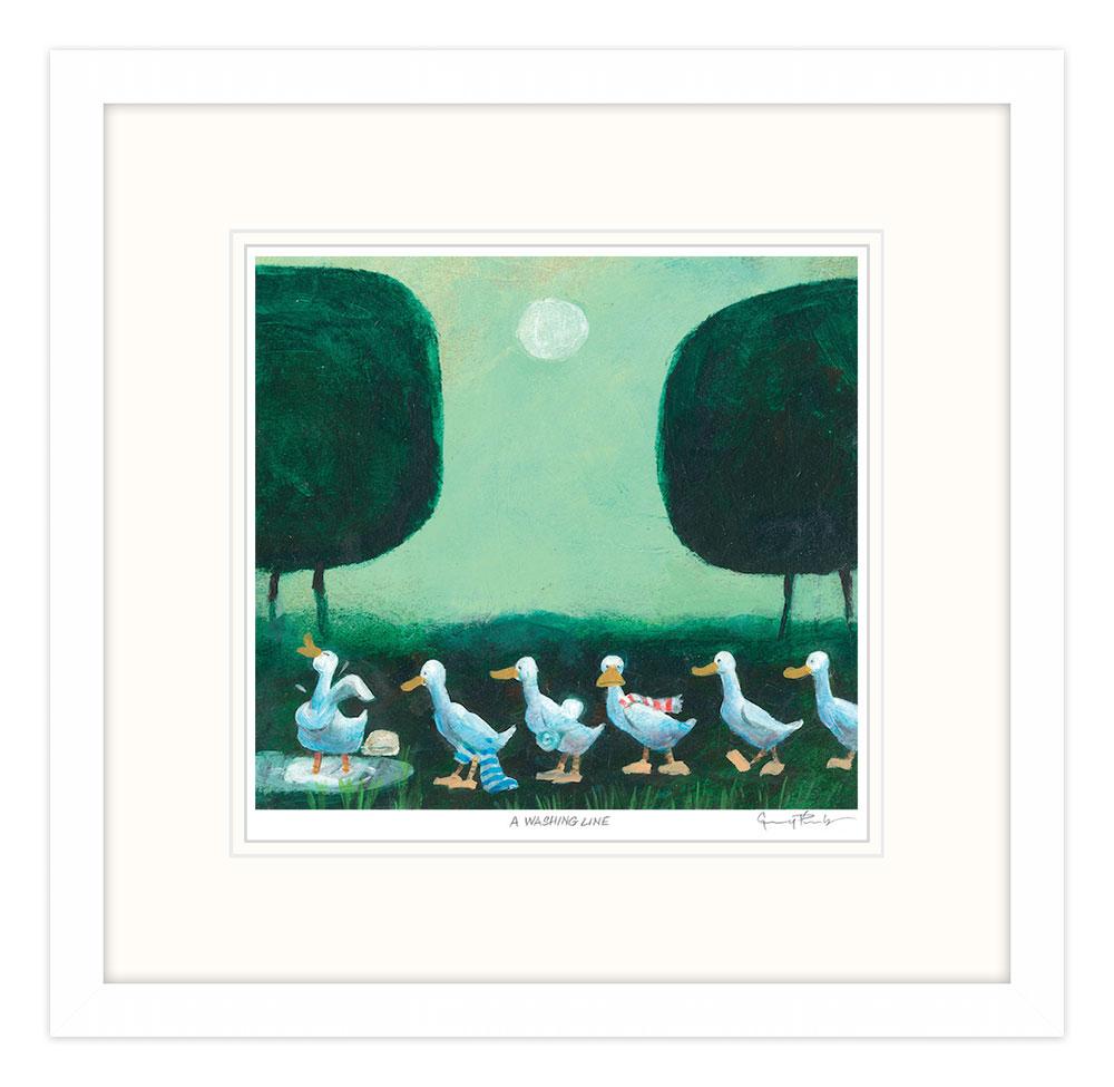 Framed Print-GPT79F - A Washing Line Framed Print-Whistlefish