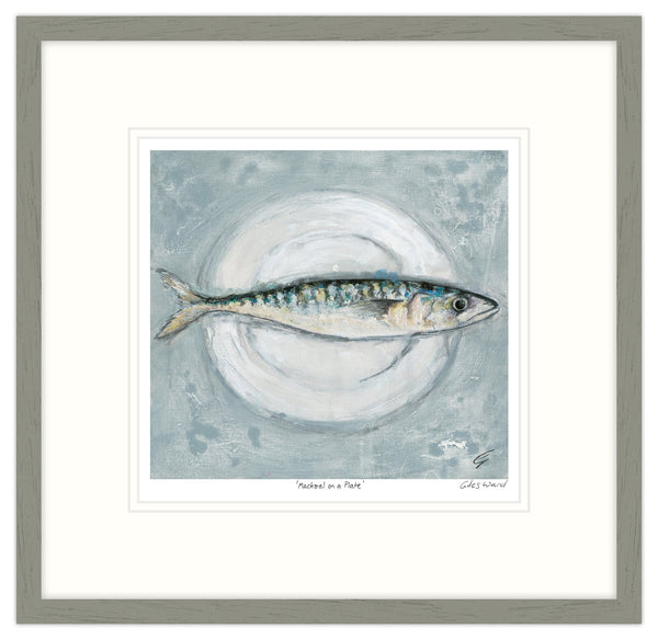 Framed Print-GW15F - Mackerel On A Plate Framed Print-Whistlefish