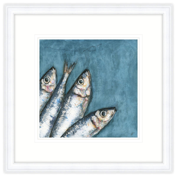 Framed Print-GW29F - Four Sardines Framed Print-Whistlefish