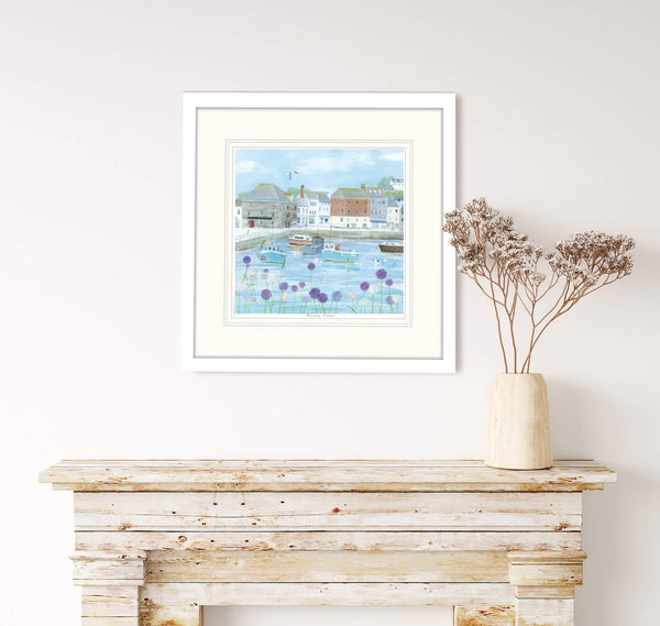 Framed Print-HC143F - Padstow Flowers Small Framed Print-Whistlefish