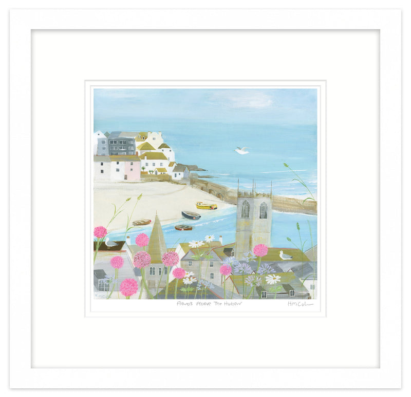 Framed Print-HC144F - Flower Above The Harbour Large Framed Prt-Whistlefish