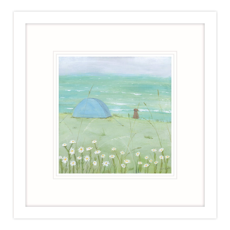 Framed Print-HC180F - Cliff Camping Framed Print-Whistlefish