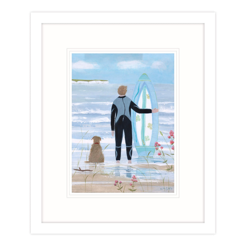 Framed Print-HC182F - Man's Best Friend Framed Print-Whistlefish