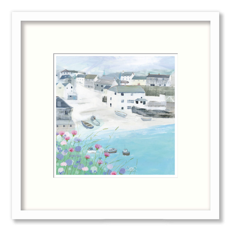 Framed Print - HC223F - Little Harbour Mini Square Framed Print - Little Harbour Mini Square Framed Print by Hannah Cole - Whistlefish