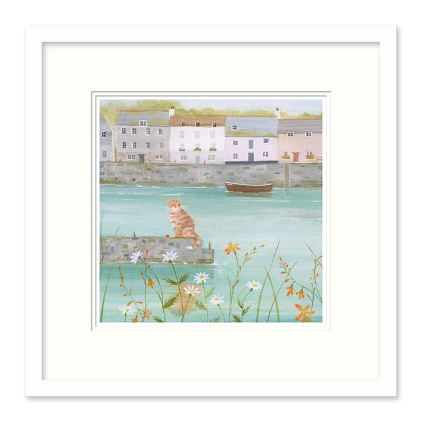 Framed Print-HC228F - Harbour Wall-Whistlefish